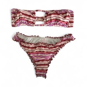 Shade & Shore Multicolor Striped Bikini